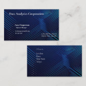 Arrière - plan bleu foncé avec Carte de visite de (Devant / Derrière)