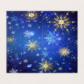 Arrière - plan Bleu XMAS avec des flocons de neige (Outside Unfolded)