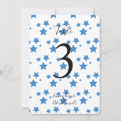 Arrière - plan Blue Stars | Cartes de numéro de ta (Dos)
