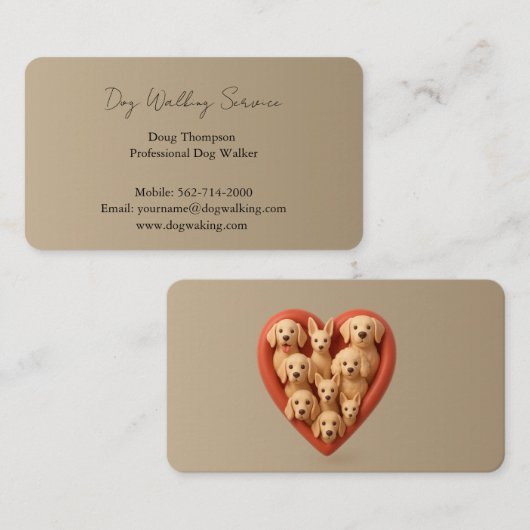 Arrière - plan Carte de visite en bois naturel (Devant / Derrière)