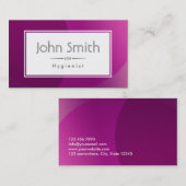 Arrière - plan classique violet Carte de visite hy (Devant / Derrière)