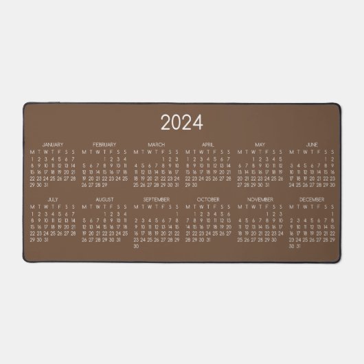 arrière - plan couleur Brown du calendrier 2024 (Recto)