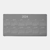 arrière - plan couleur gris 2024 Calendrier (Recto)