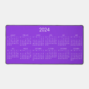 arrière - plan couleur violet du calendrier 2024