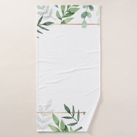 Arrière - plan d'aquarelle feuille du cadre (Serviette de bain)