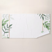 Arrière - plan d'aquarelle feuille du cadre (Serviette de bain)