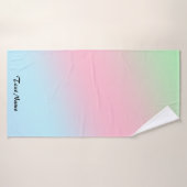 Arrière - plan d'aquarelle moderne Rainbow Gradien (Serviette de bain)