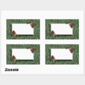 Arrière - plan d'arbre de Noël avec étiquette (Feuille)