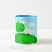 Arrière - plan d'arbre, mug (Centre)