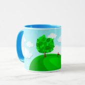 Arrière - plan d'arbre, mug (Devant gauche)