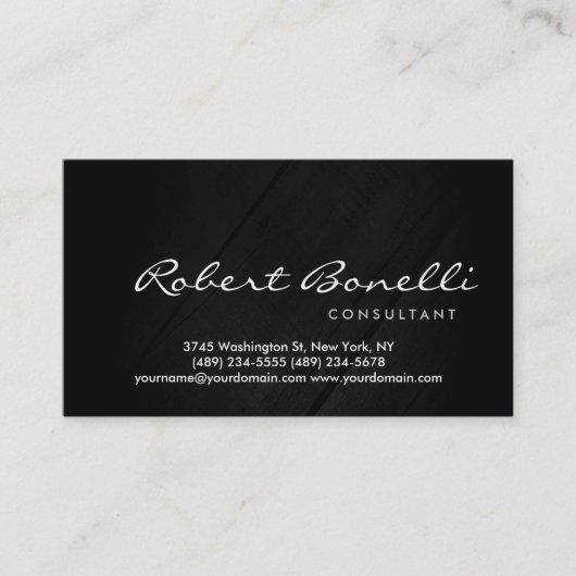 Arrière - plan de bois Carte de visite consultant  (Devant)