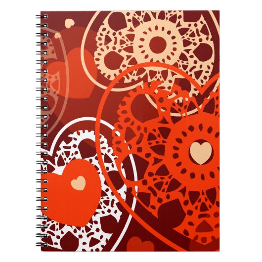 Arrière - plan de coeur, carnet (Devant)