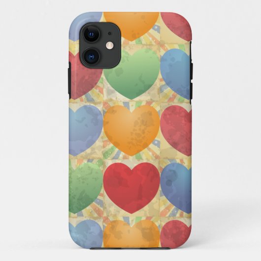 Arrière - plan de coeur, coque iphone (Dos)