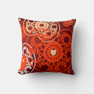 Arrière - plan de coeur, coussin
