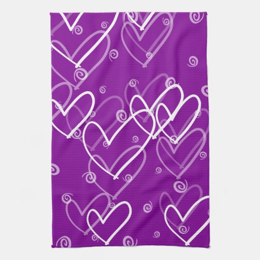 Arrière - plan de coeur en violet, serviette de cu (Vertical)