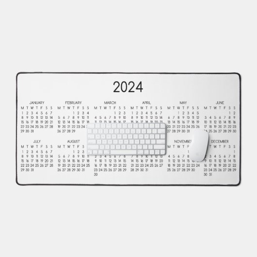 arrière - plan de couleur blanche du calendrier 20 (Clavier et souris)