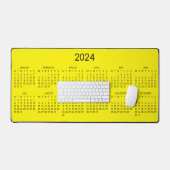 arrière - plan de couleur jaune du calendrier 2024 (Clavier et souris)