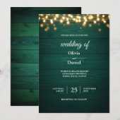 Arrière - plan de Faire-part de mariage en bois Tu (Devant / Derrière)