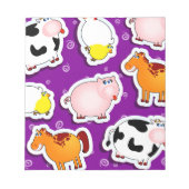 Arrière - plan de ferme heureux, bloc-notes (Devant)