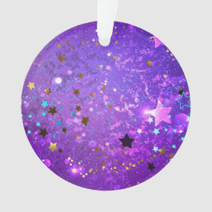 Arrière - plan de feuille violet avec étoiles