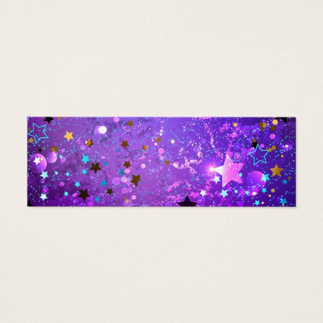 Arrière - plan de feuille violet avec étoiles (Devant)
