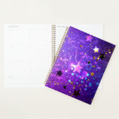 Arrière - plan de feuille violet avec étoiles (Devant avec enveloppe)