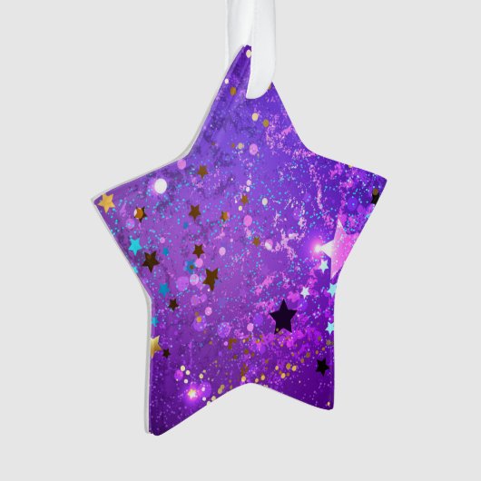 Arrière - plan de feuille violet avec étoiles (devant)