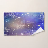 Arrière - plan de flocon de neige brillant de Noël (Serviette à main)