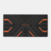 Arrière - plan de jeu géométrique cool gris et ora (Recto)