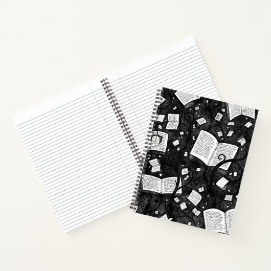 Arrière - plan De Livres Noir Et Blanc (Intérieur)