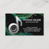 Arrière - plan de notes musicales | Carte de visit (Devant)