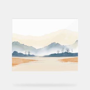 Arrière - plan de paysage aquarelle