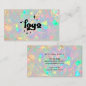 arrière - plan de pierre à cristal opal Carte de v (Devant / Derrière)