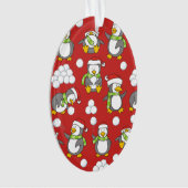 Arrière - plan de pingouins de Noël (devant)