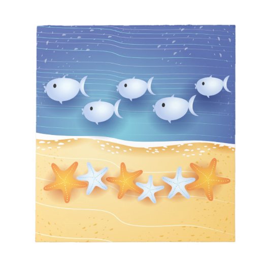 Arrière - plan de plage, bloc-notes (Devant)
