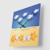 Arrière - plan de plage, horloge murale (Angle)