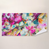 arrière - plan décoratif Abstrait aux couleurs viv (Serviette de bain)