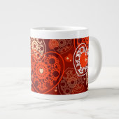 Arrière - plan des coeurs, mug (Devant droit)