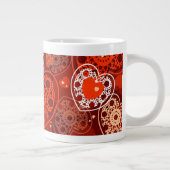 Arrière - plan des coeurs, mug (Droite)