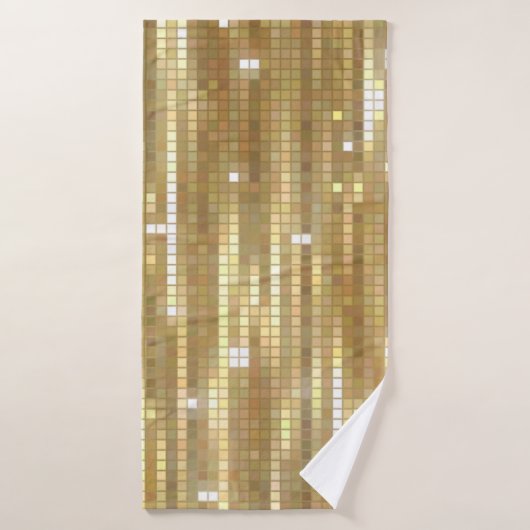 Arrière - plan doré en mosaïque abstraite brillant (Serviette de bain)