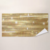 Arrière - plan doré en mosaïque abstraite brillant (Serviette de bain)