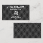 Arrière - plan du bouton noir | Étiquette QR (Devant / Derrière)