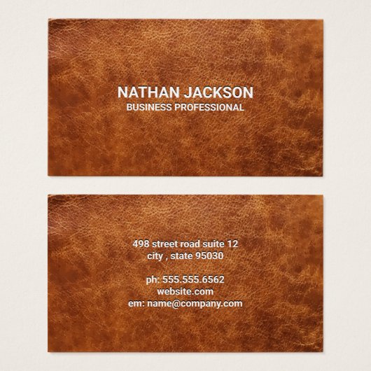 Arrière - plan en cuir Brown (Devant & derrière)