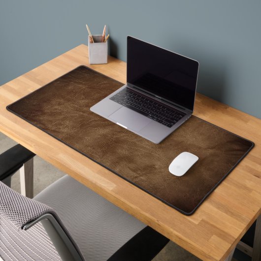 Arrière - plan En Cuir Brown Riche Avec Vignette (Bureau 2)