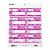 Arrière - plan Étiquette d'expédition rose En vic (Feuille entière)