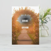 Arrière - plan Faire-part de mariage d'arche flora (Debout devant)