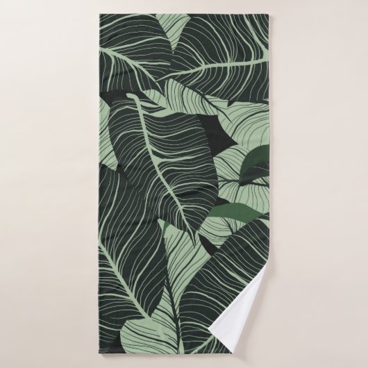 Arrière - plan feuille de luxe nature. Modèle flor (Serviette de bain)