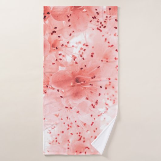 Arrière-plan fleuri Abstrait de fleurs roses (Serviette de bain)