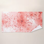 Arrière-plan fleuri Abstrait de fleurs roses (Serviette de bain)