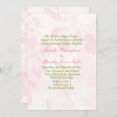 Arrière - plan Floral Invitations Modèle de mariag (Devant / Derrière)